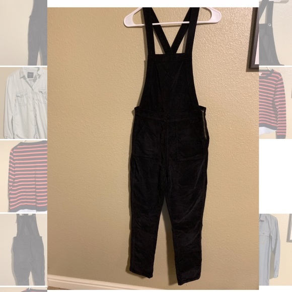 madewell velvet overalls